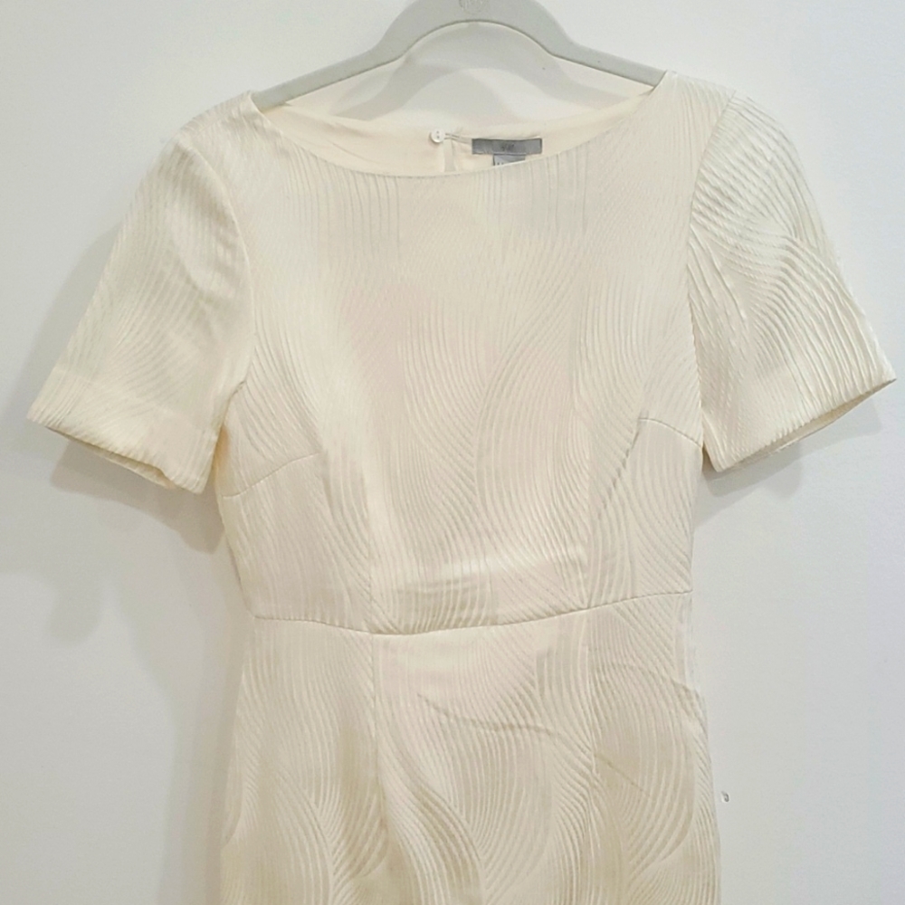 H&M Cream Print Dress Size 6